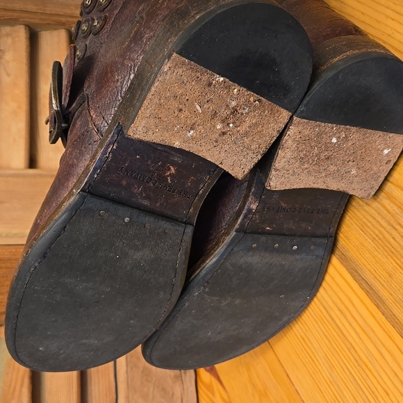 FRYE Jenna Disc Tall Brown Leather Boots, Sz 7 - Picture 10 of 16